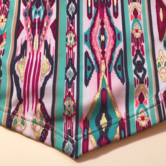 ART CLASS Aztec Multi  Color 2 piece Swimsuit Bathing Suit Tankini Girl's XS - Picture 10 of 16